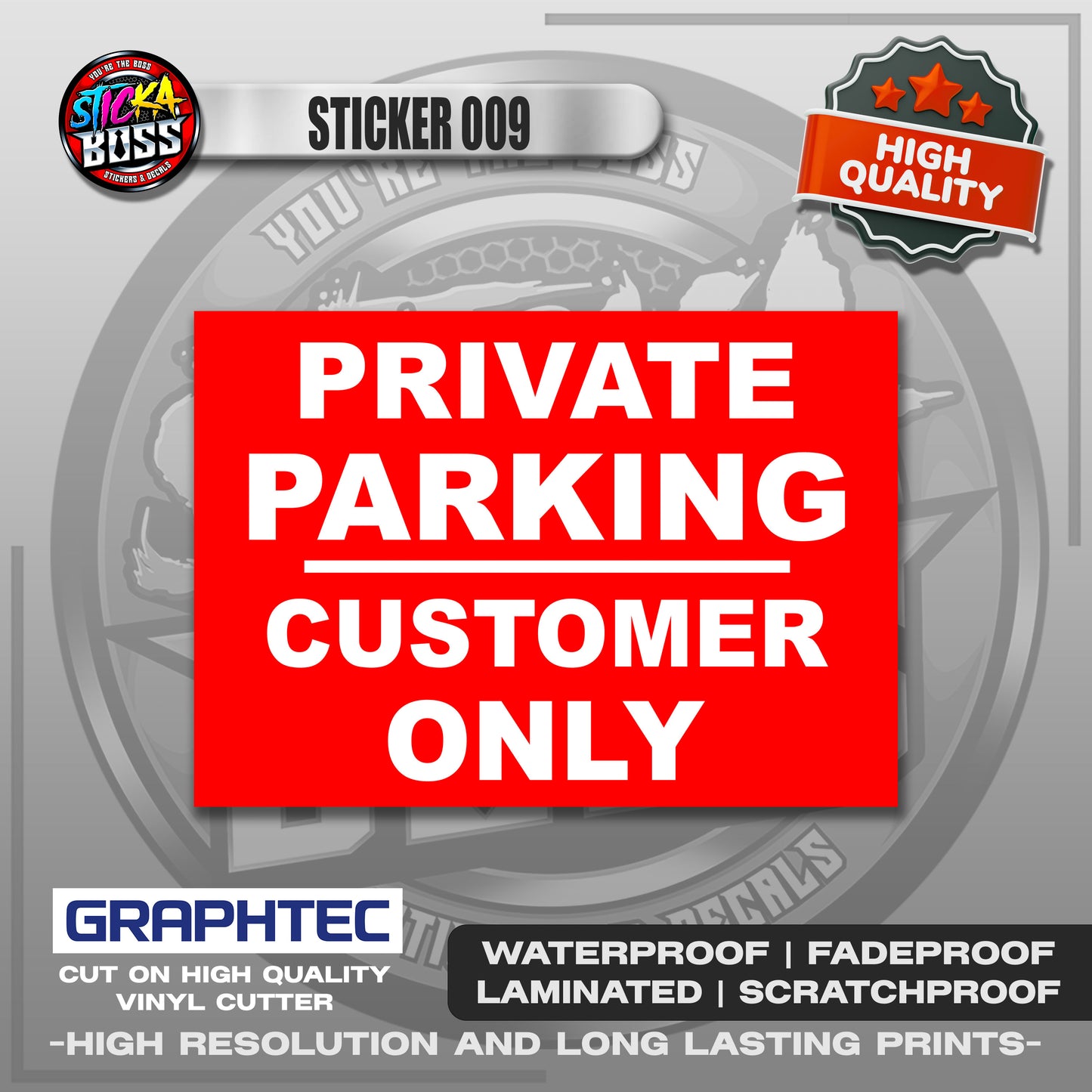 PARKING SIGNAGES | VINYL WATERPROOF STICKER | PREMIUM LAMINATED【PRINTED】