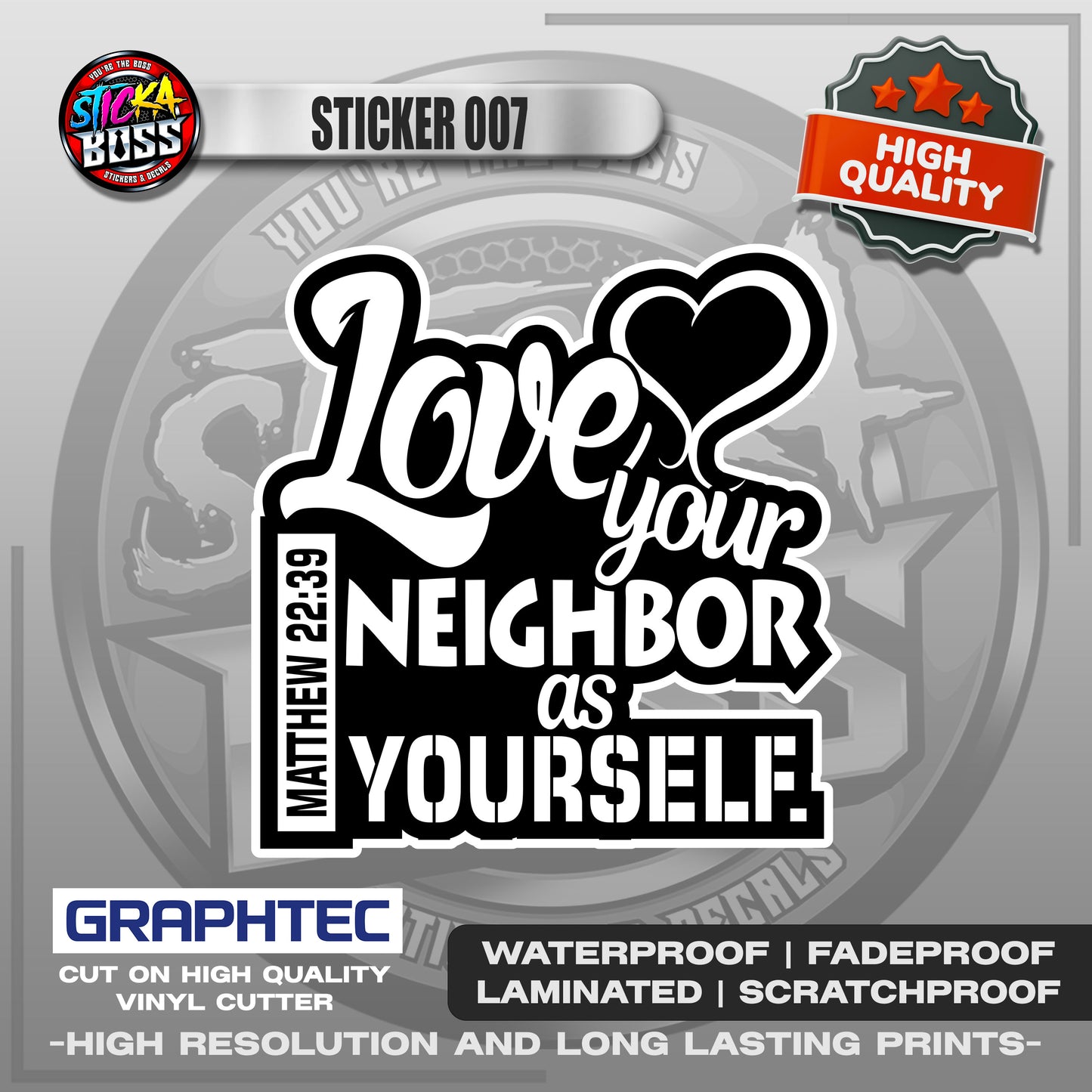 BIBLE VERSE STICKERS PART 1 | VINYL WATERPROOF STICKER | PREMIUM LAMINATED【PRINTED】