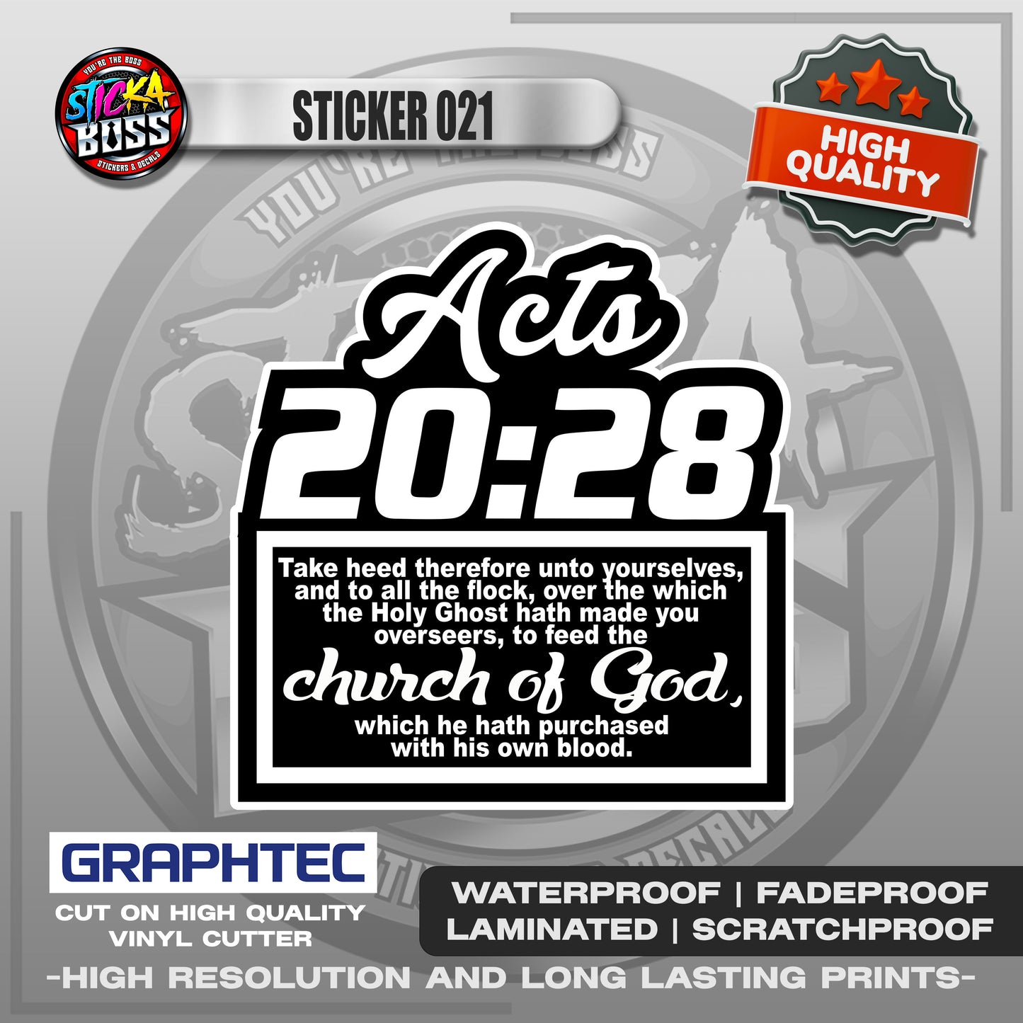 BIBLE VERSE STICKERS PART 1 | VINYL WATERPROOF STICKER | PREMIUM LAMINATED【PRINTED】
