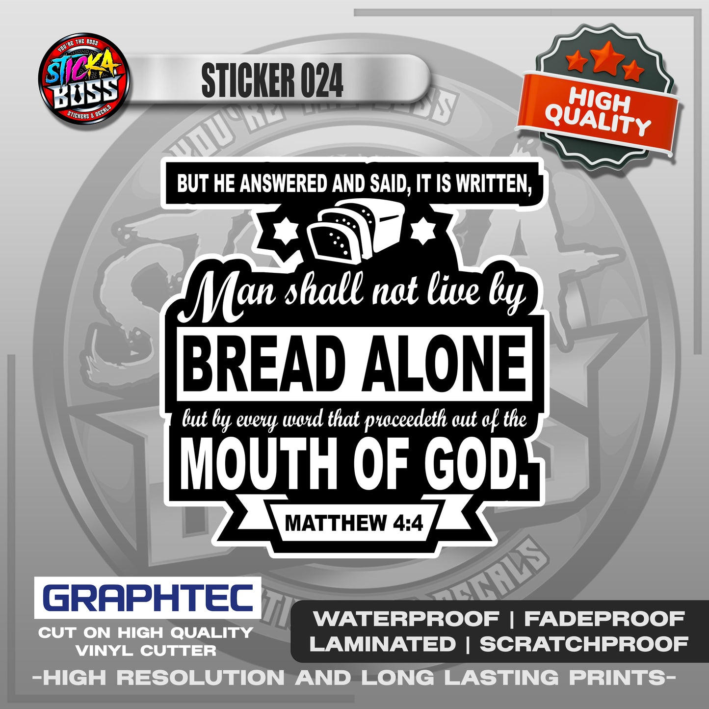 BIBLE VERSE STICKERS PART 1 | VINYL WATERPROOF STICKER | PREMIUM LAMINATED【PRINTED】