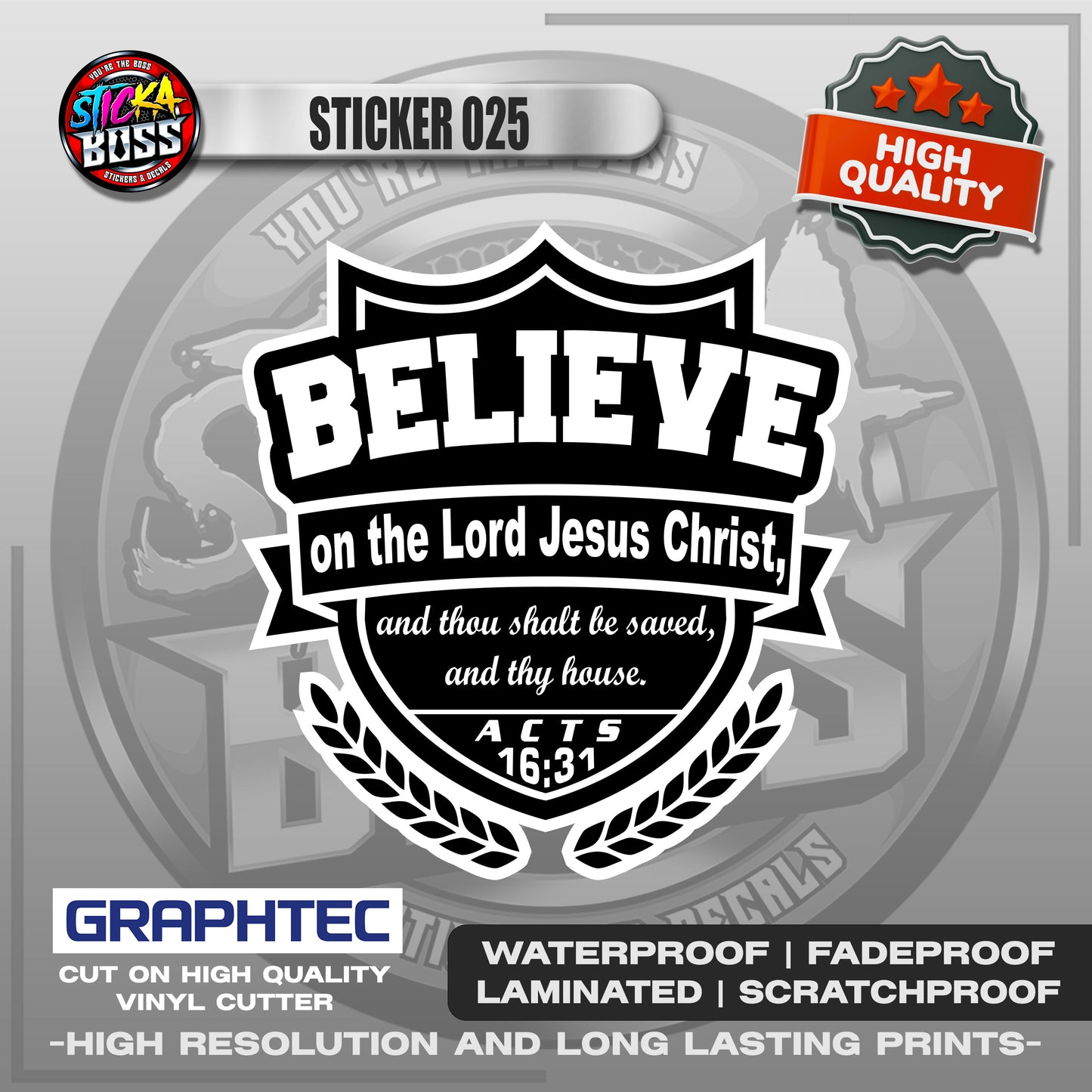 BIBLE VERSE STICKERS PART 1 | VINYL WATERPROOF STICKER | PREMIUM LAMINATED【PRINTED】