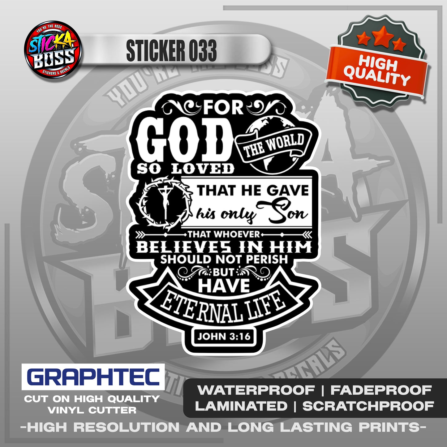 BIBLE VERSE STICKERS PART 2 | VINYL WATERPROOF STICKER | PREMIUM LAMINATED【PRINTED】