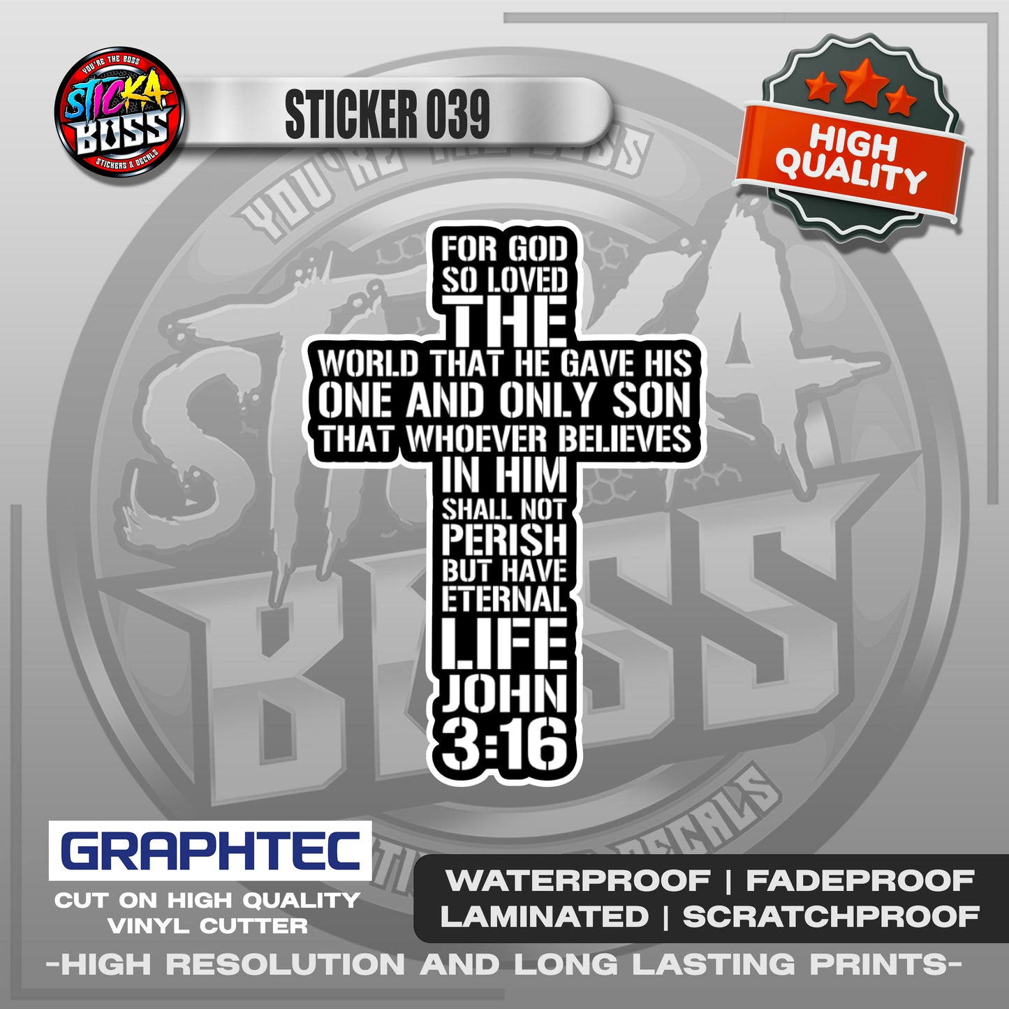 BIBLE VERSE STICKERS PART 2 | VINYL WATERPROOF STICKER | PREMIUM LAMINATED【PRINTED】