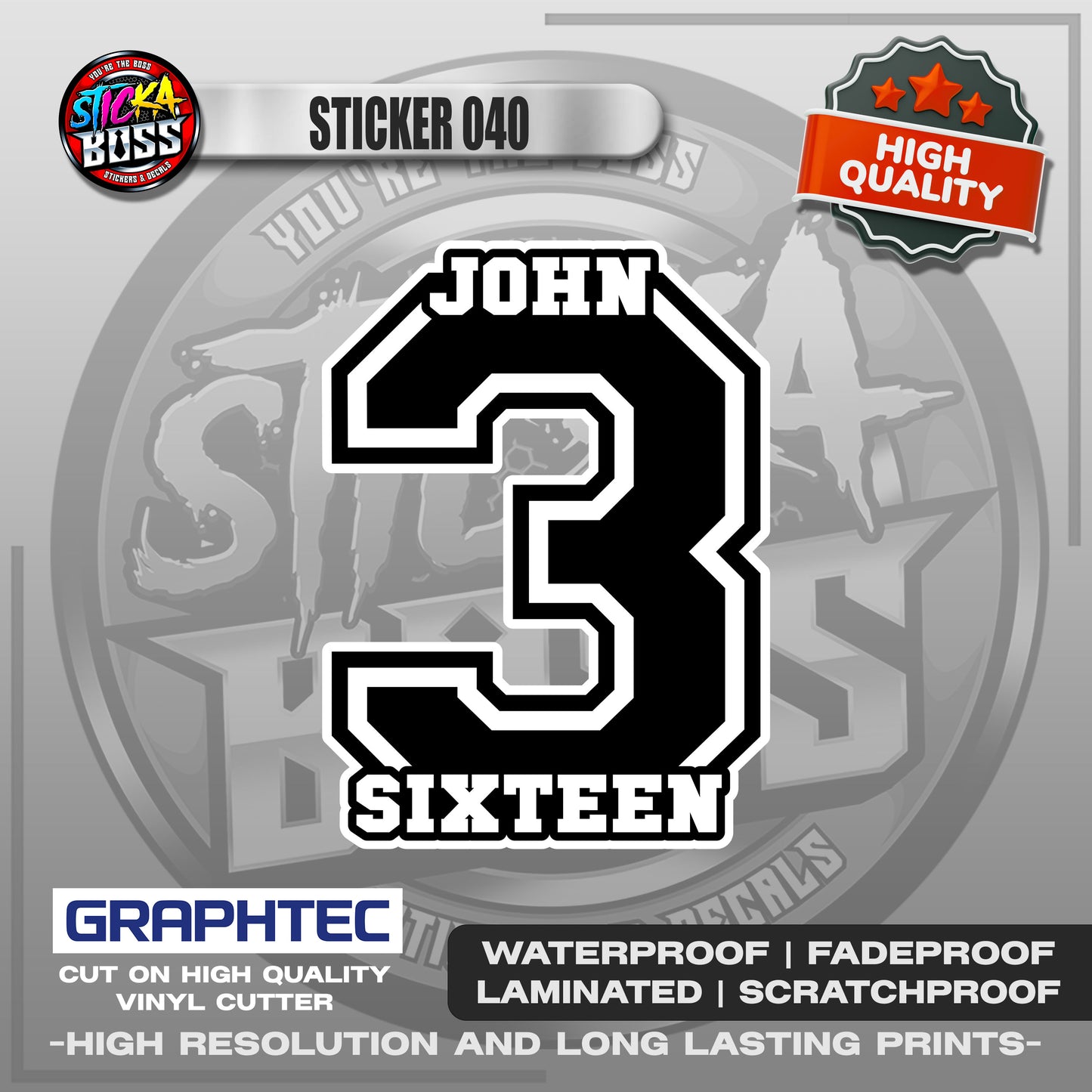 BIBLE VERSE STICKERS PART 2 | VINYL WATERPROOF STICKER | PREMIUM LAMINATED【PRINTED】