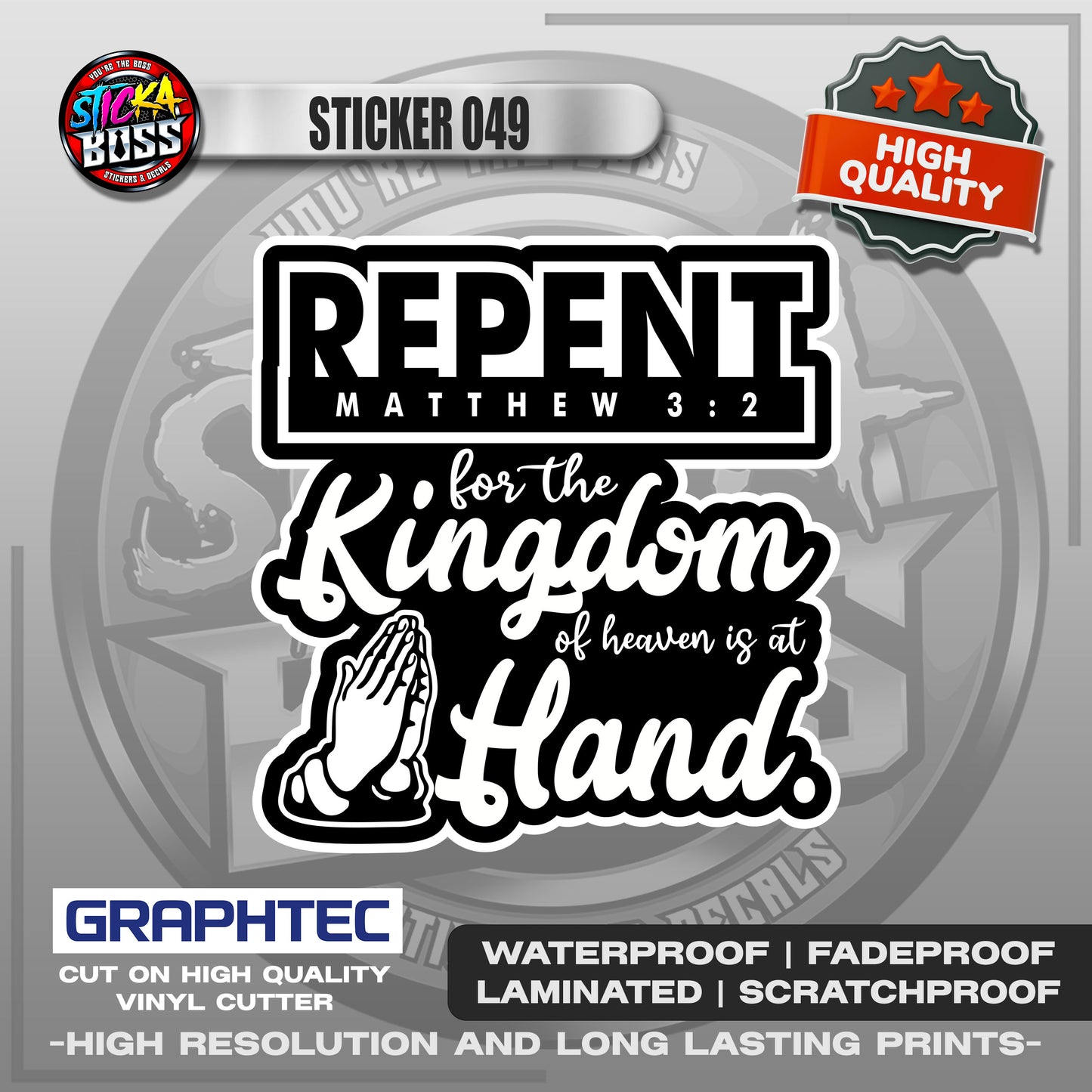 BIBLE VERSE STICKERS PART 2 | VINYL WATERPROOF STICKER | PREMIUM LAMINATED【PRINTED】