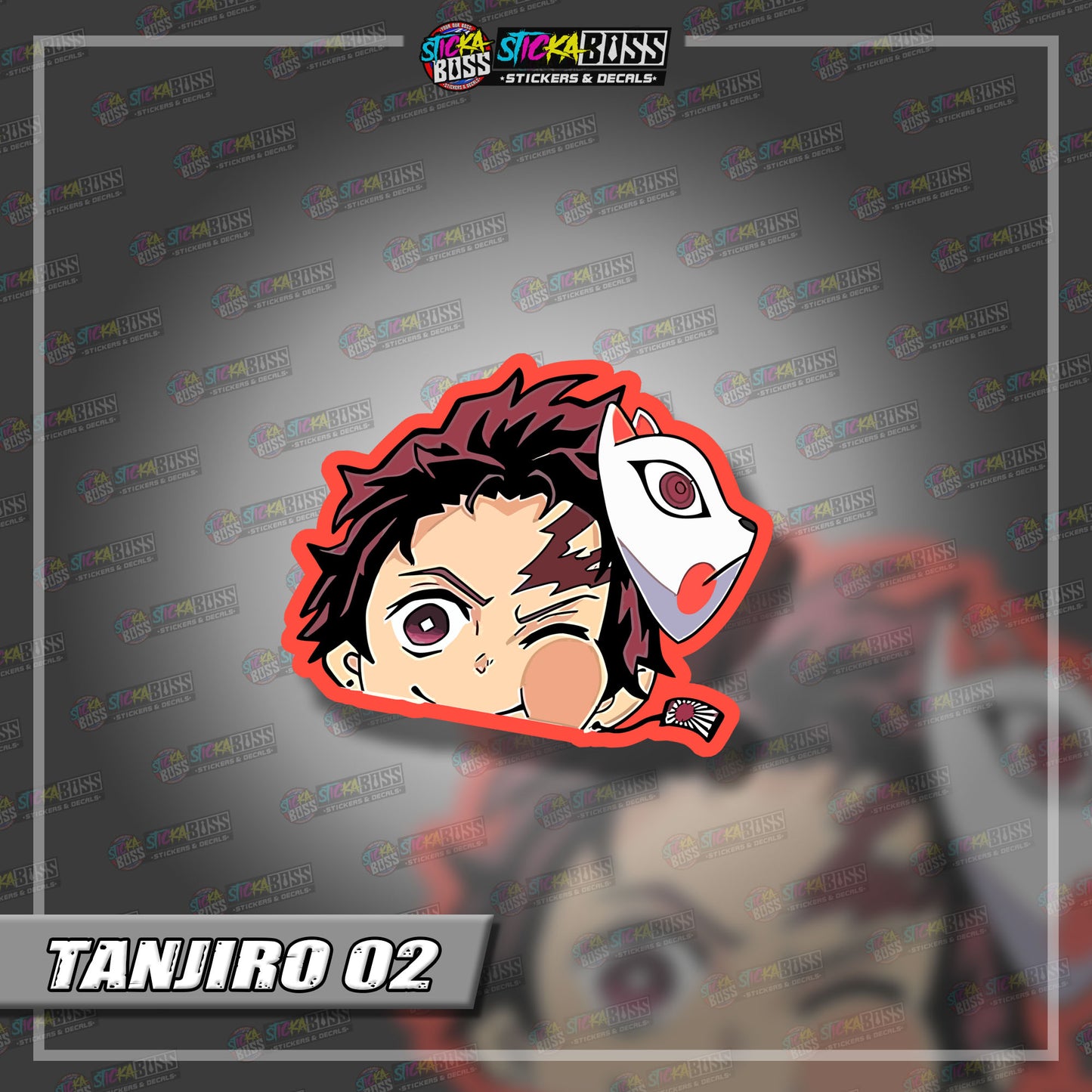 DEMON SLAYER PART 1 | ANIME PEEKER STICKER【VINYL PRINTED】( LAMINATED / WATERPROOF )