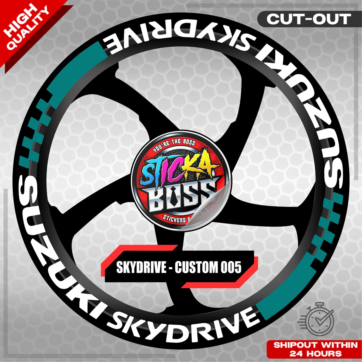 SKYDRIVE MAG STICKER SET ( 2 MAGS ) - CUSTOM 005 | VINYL WATERPROOF CUT-OUT DECALS