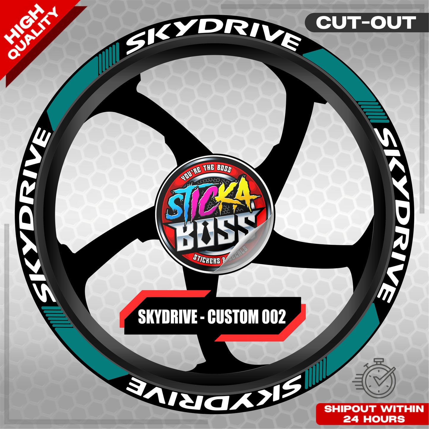 SKYDRIVE MAG STICKER SET ( 2 MAGS ) - CUSTOM 002 | VINYL WATERPROOF CUT-OUT DECALS