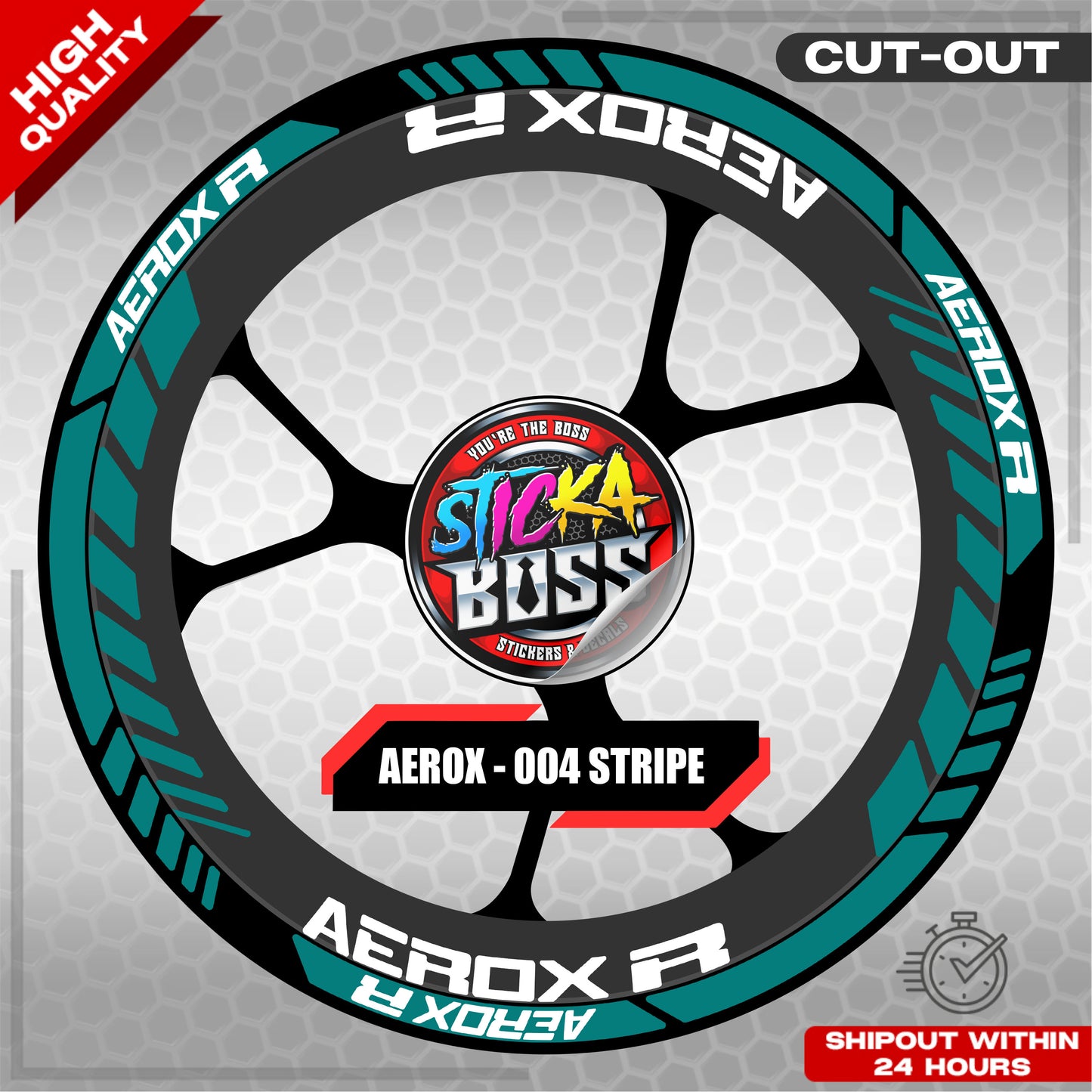 AEROX MAG STICKER SET ( 2 MAGS ) - 004 STRIPE | VINYL WATERPROOF CUT-OUT DECALS