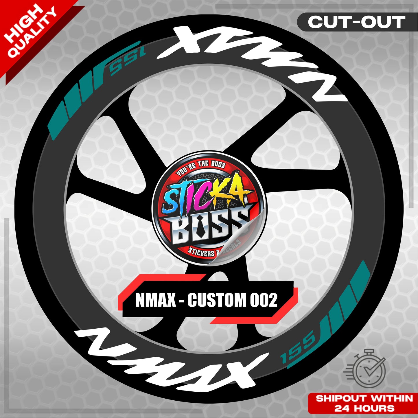 NMAX 155 MAG STICKER SET ( 2 MAGS ) - CUSTOM 002 | VINYL WATERPROOF CUT-OUT DECALS
