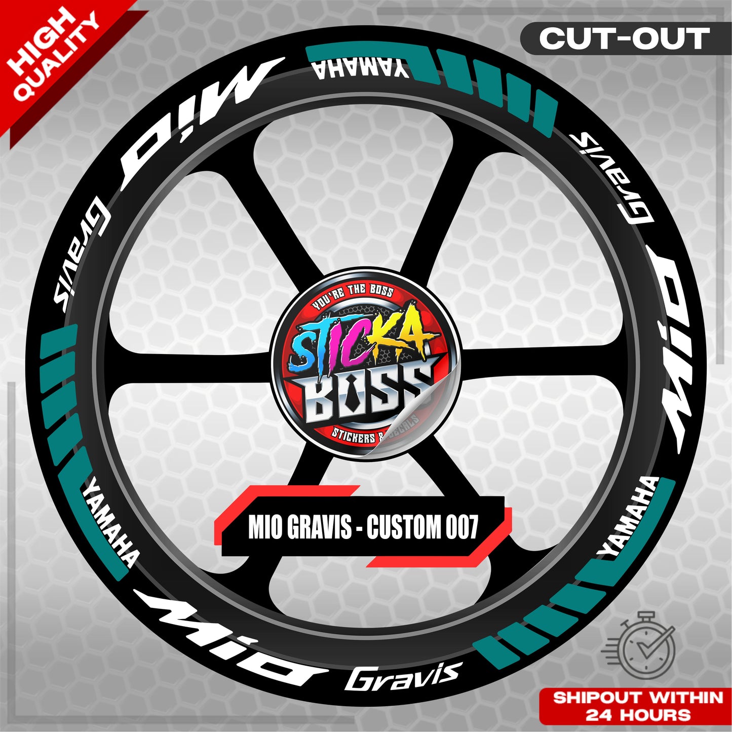 MIO GRAVIS MAG STICKER SET ( 2 MAGS ) - CUSTOM 007 | VINYL WATERPROOF CUT-OUT DECALS