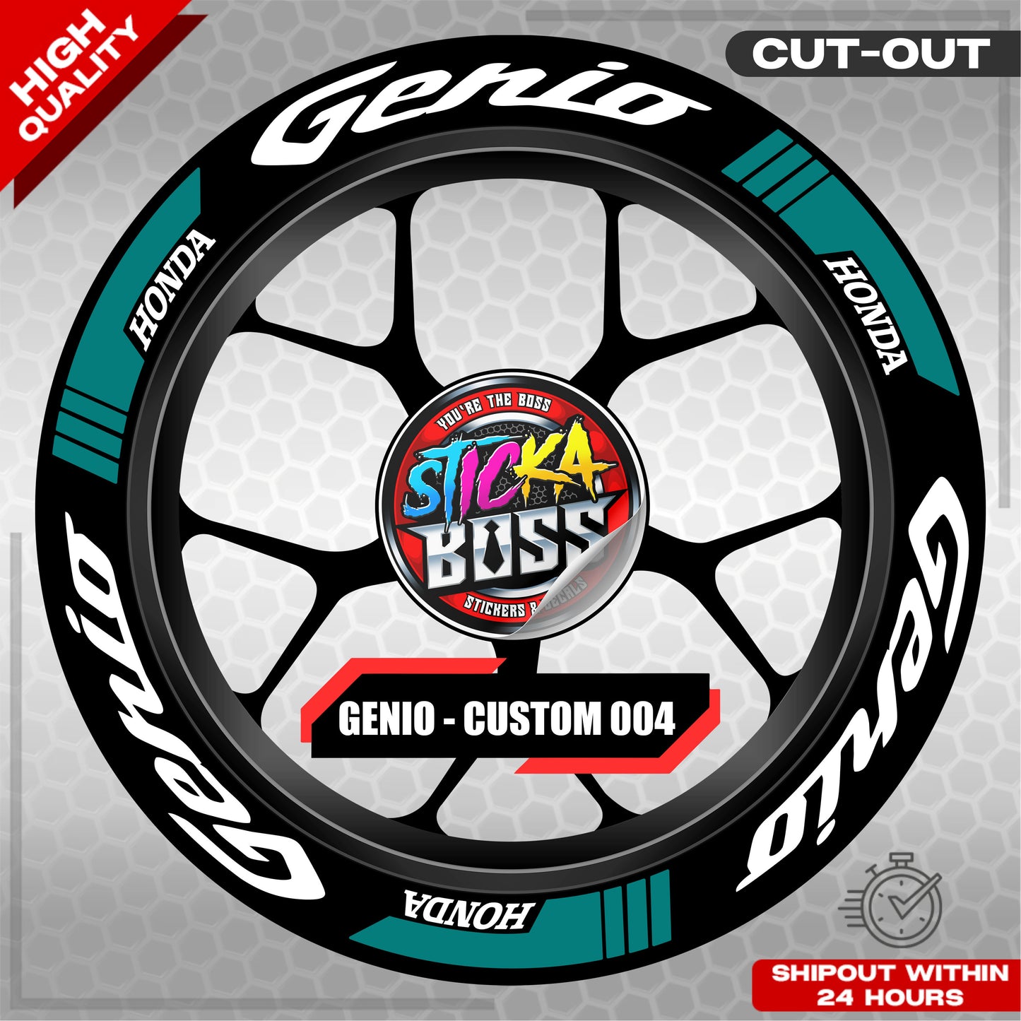 GENIO MAG STICKER SET ( 2 MAGS ) - CUSTOM 004 | VINYL WATERPROOF CUT-OUT DECALS