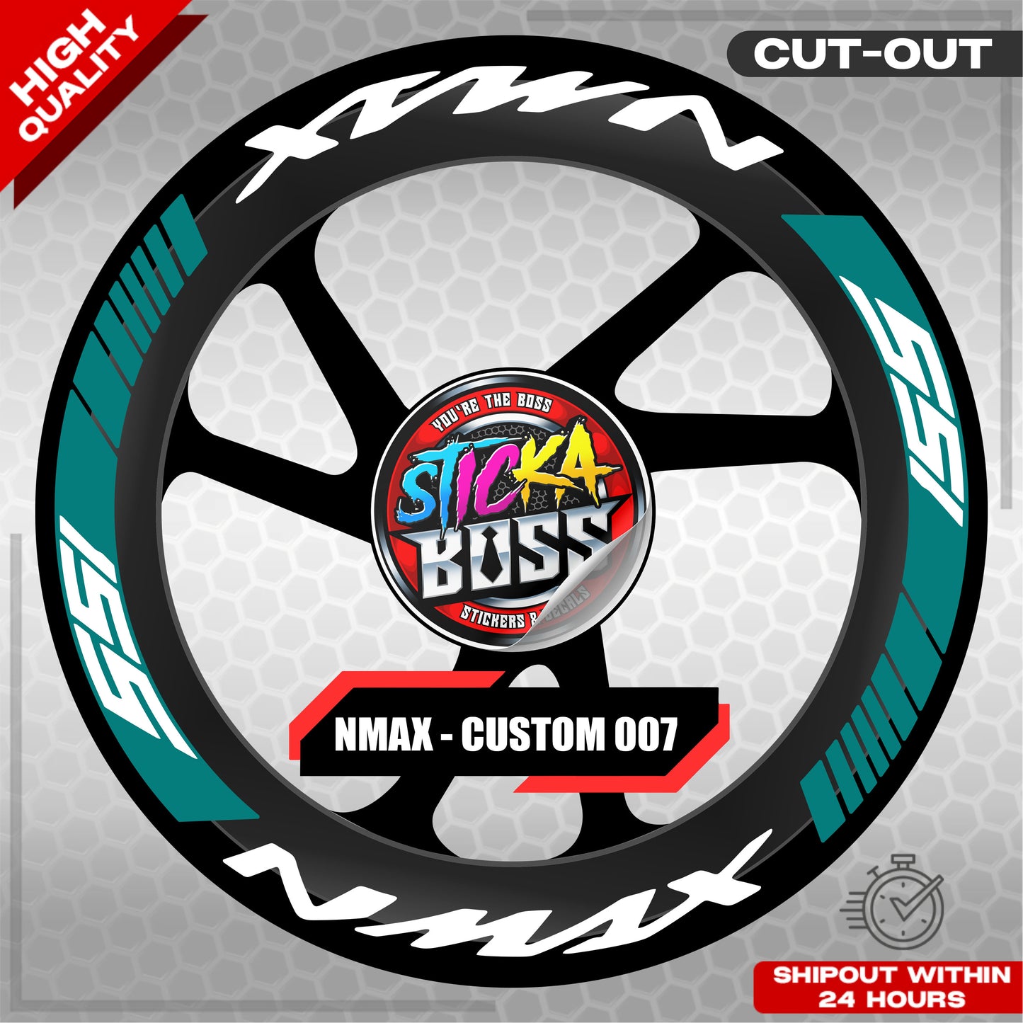 NMAX 155 MAG STICKER SET ( 2 MAGS ) - CUSTOM 007 | VINYL WATERPROOF CUT-OUT DECALS