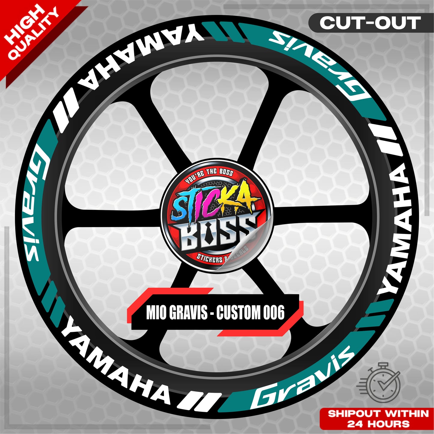 MIO GRAVIS MAG STICKER SET ( 2 MAGS ) - CUSTOM 006 | VINYL WATERPROOF CUT-OUT DECALS