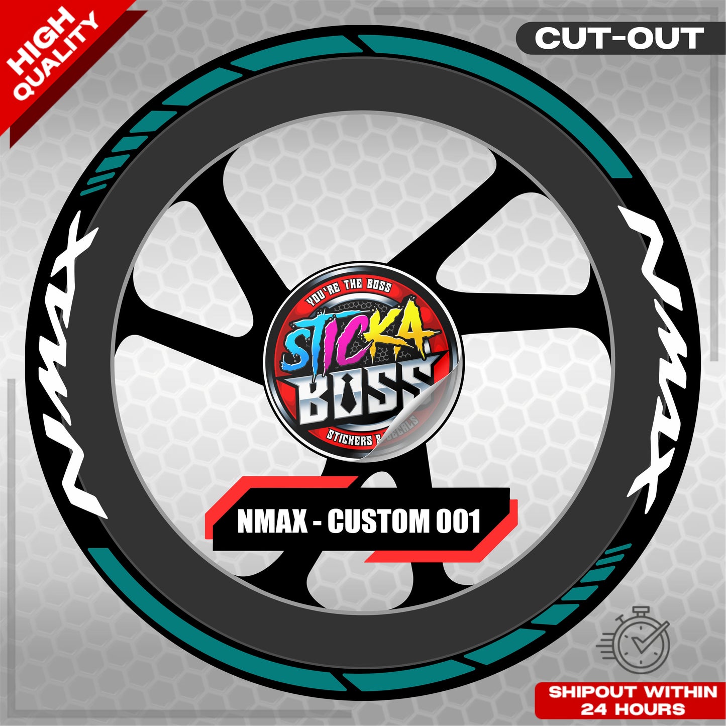 NMAX 155 MAG STICKER SET ( 2 MAGS ) - CUSTOM 003 | VINYL WATERPROOF CUT-OUT DECALS