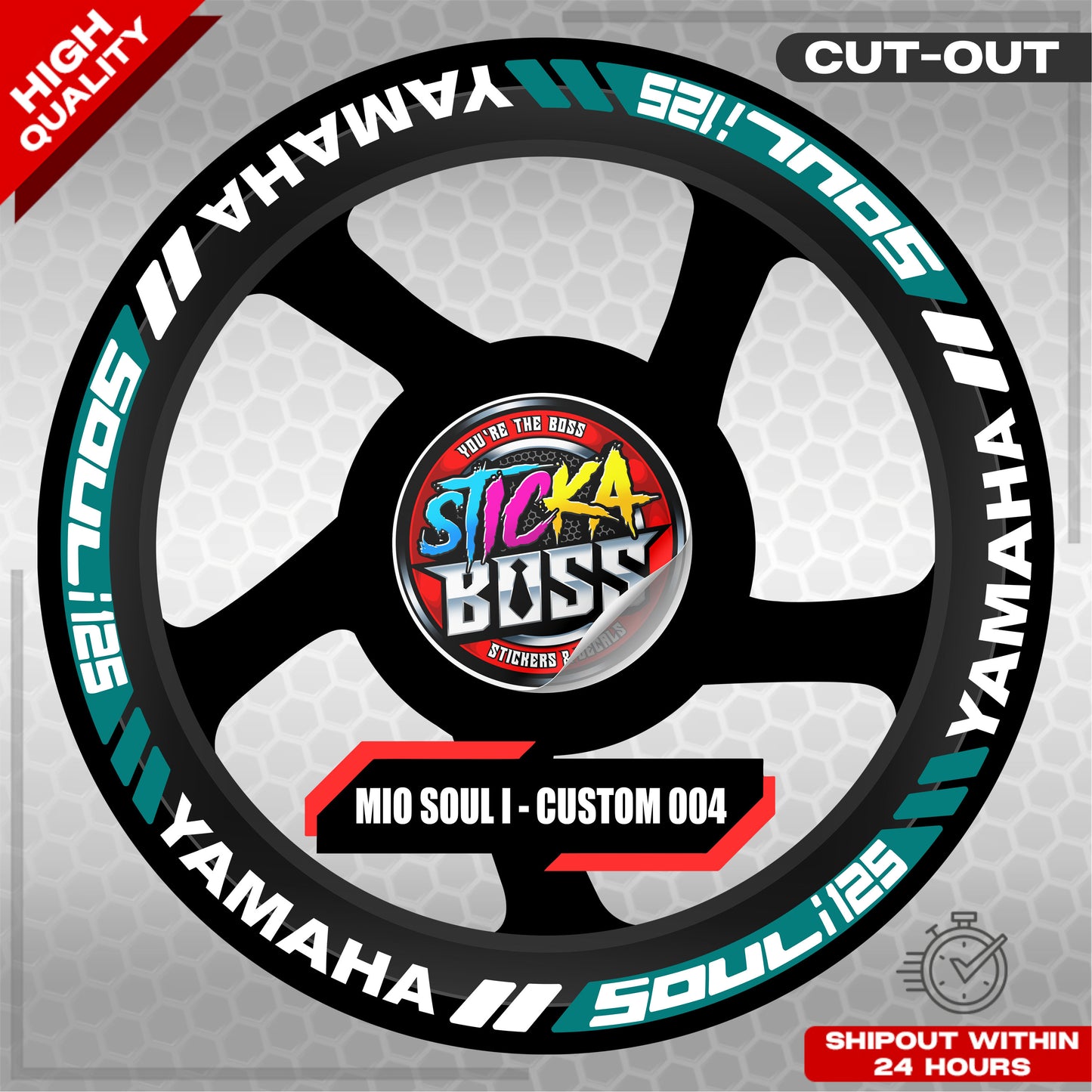 MIO SOUL I MAG STICKER SET ( 2 MAGS ) - CUSTOM 004 | VINYL WATERPROOF CUT-OUT DECALS