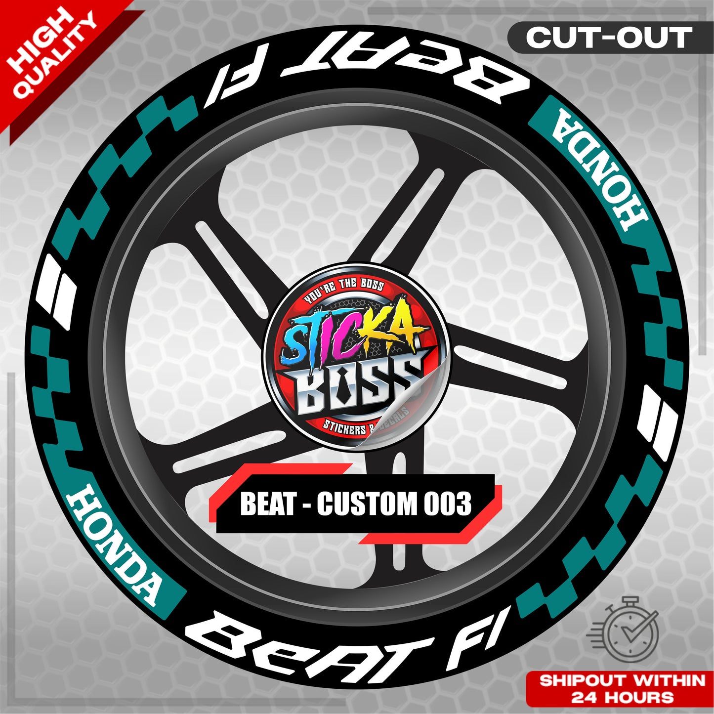 BEAT MAG STICKER SET ( 2 MAGS ) - CUSTOM 003 | VINYL WATERPROOF CUT-OUT DECALS