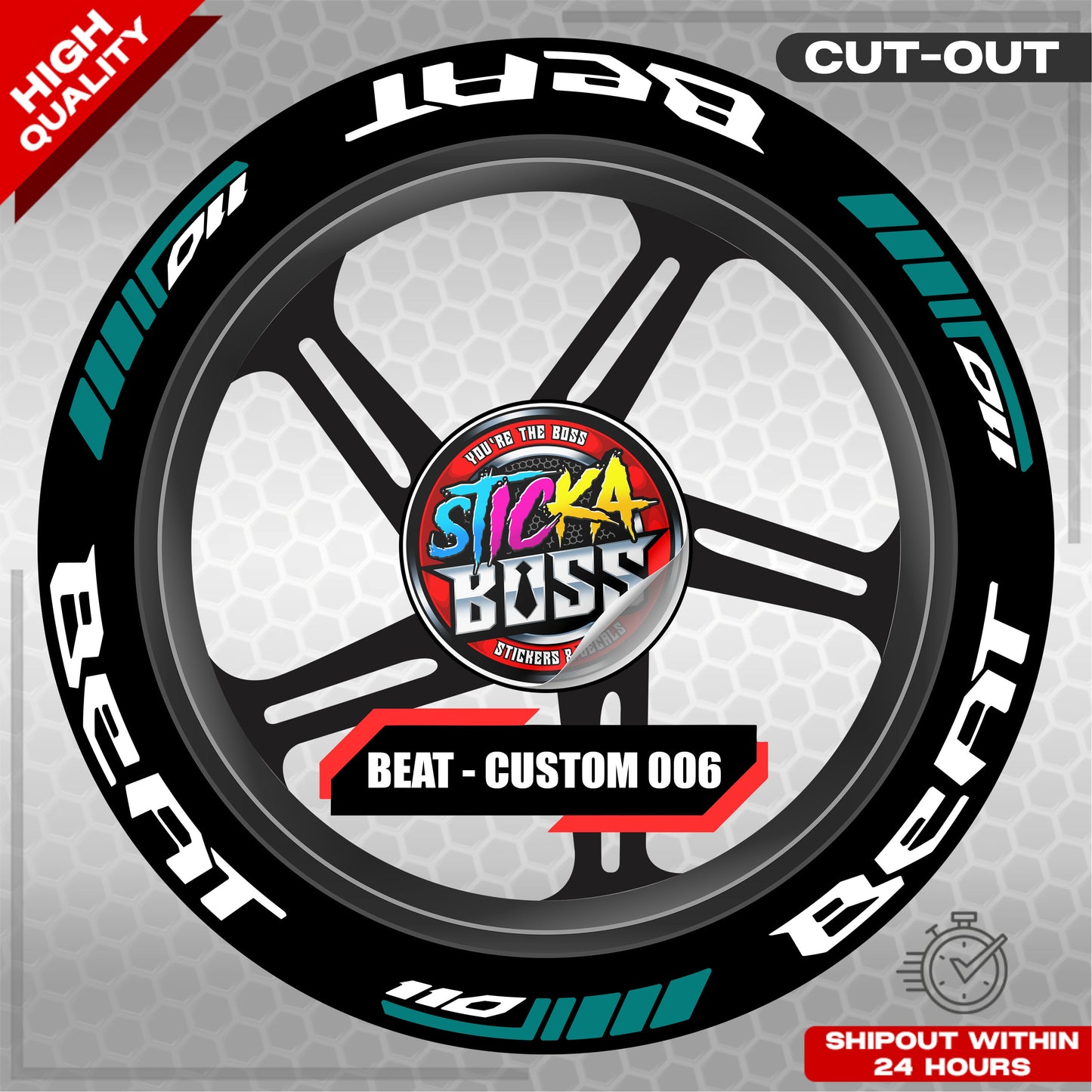 BEAT MAG STICKER SET ( 2 MAGS ) - CUSTOM 006 | VINYL WATERPROOF CUT-OUT DECALS