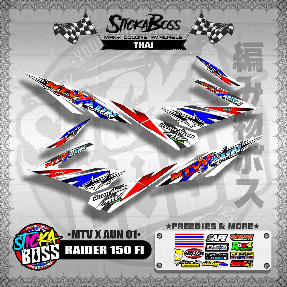 RAIDER 150 Fi DECALS ( MTV X AUN 01 )【WITH FREEBIES】