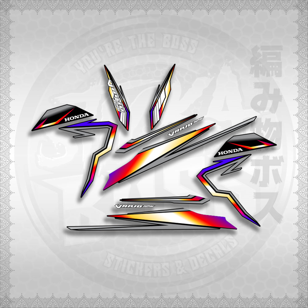 CLICK 125 V3 VARIO VR182114 DESIGN STICKER DECALS By STICKABOSS (SOFIE LAMINATED WATERPROOF)