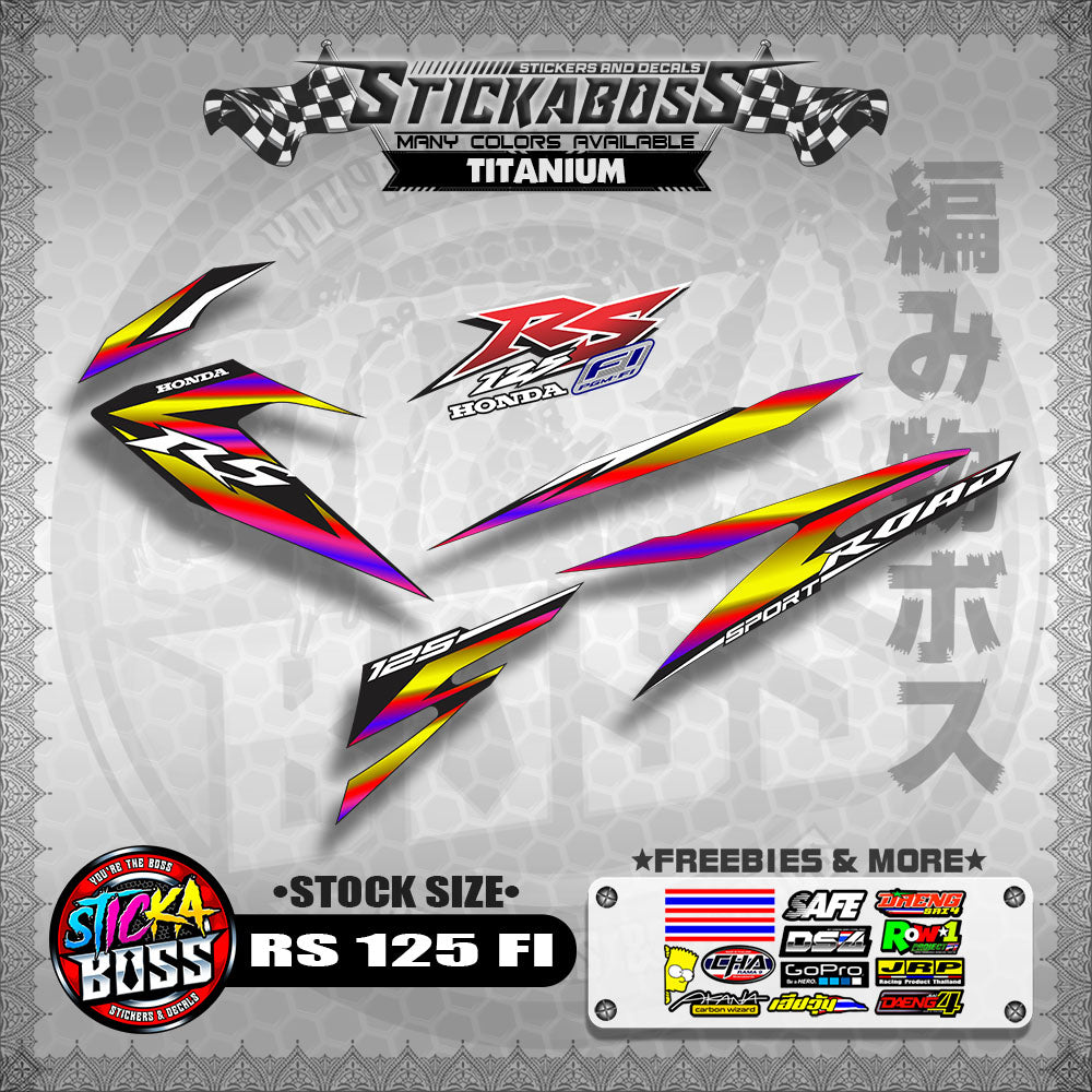 RS 125 FI Stock Decals (STOCK SIZE)【PREMIUM GLOSSY LAMINATED】