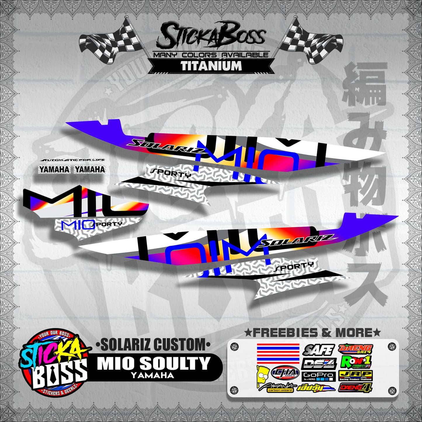 MIO SOULTY DECALS ( SOLARIZ CUSTOM )【WITH FREEBIES】