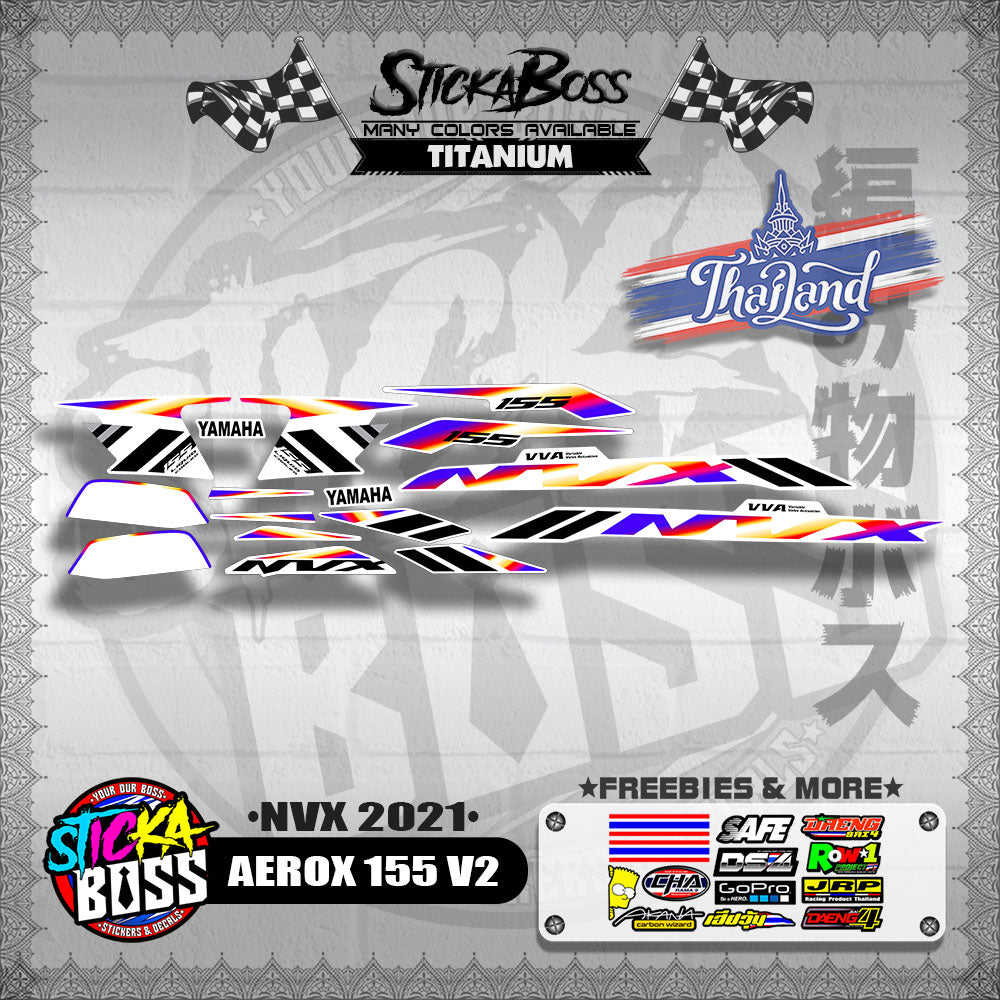 AEROX 155 V2 THAI DECALS ( NVX 2021 )【WITH FREEBIES】