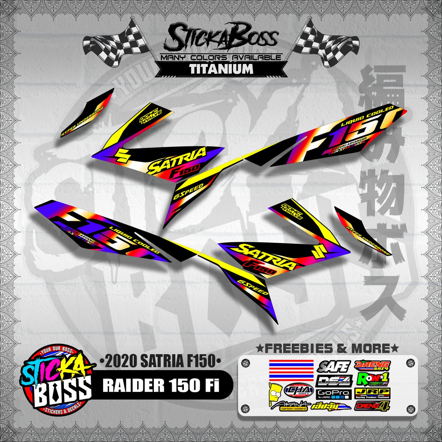 RAIDER 150 Fi DECALS ( 2020 SATRIA F150 )【WITH FREEBIES】