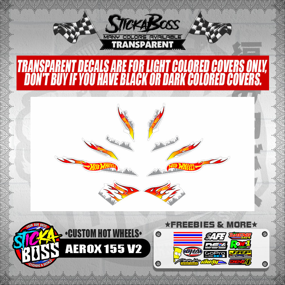 AEROX 155 V2 DECALS ( CUSTOM HOT WHEELS )【WITH FREEBIES】