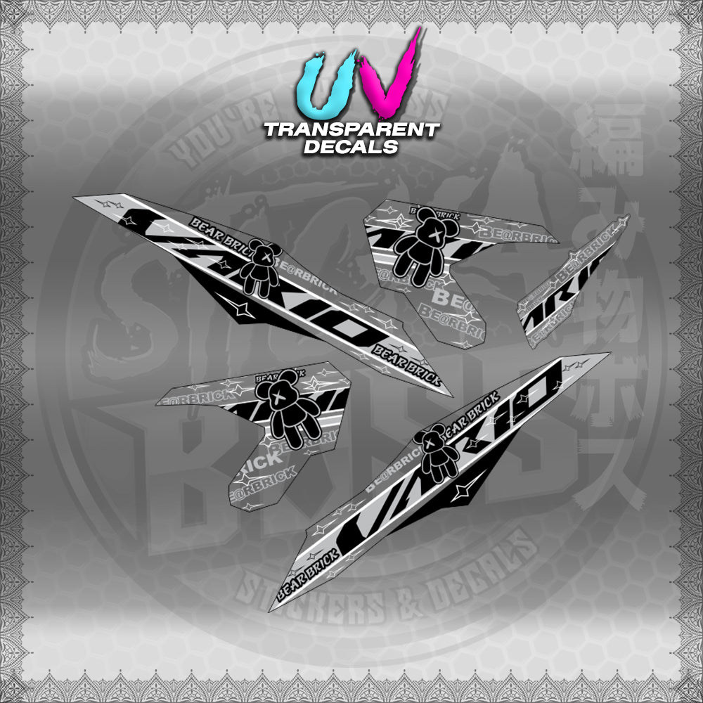 【PREMIUM UV PRINT】TRANSPARENT CLICK V3 INDO CONCEPT (VARIO BEAR BRICK) STICKER DECALS By STICKABOSS
