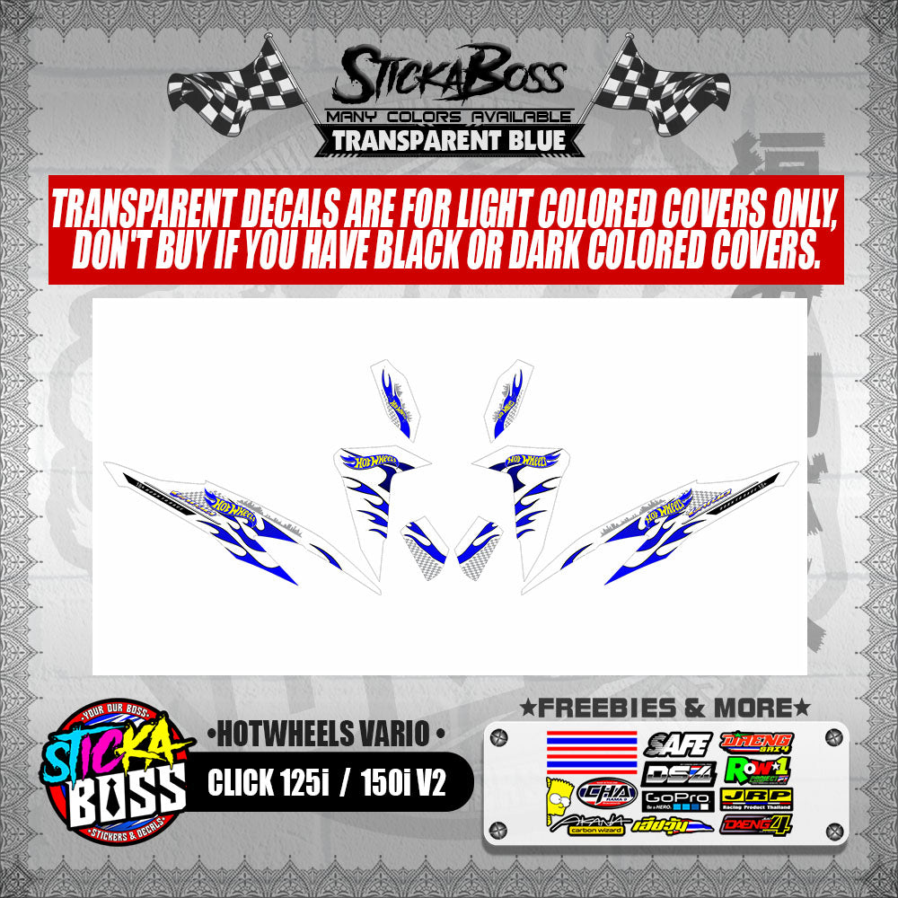 CLICK 125i / 150i V2 DECALS ( HOTWHEELS VARIO )【WITH FREEBIES】