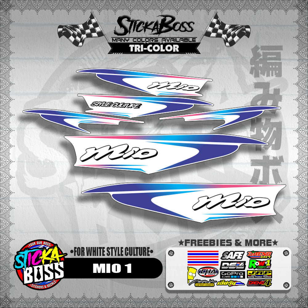 MIO 1 DECALS ( FOR WHITE STYLE CULTURE )【WITH FREEBIES】