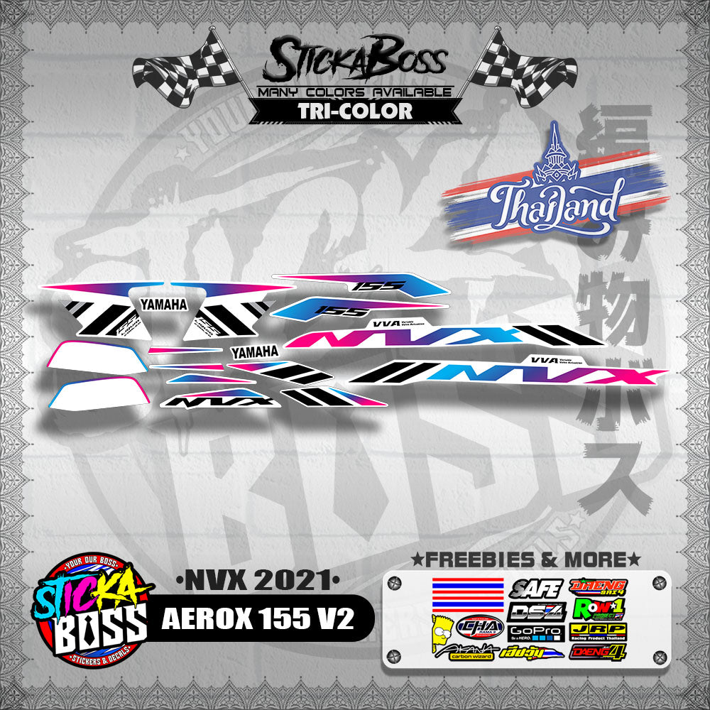 AEROX 155 V2 THAI DECALS ( NVX 2021 )【WITH FREEBIES】