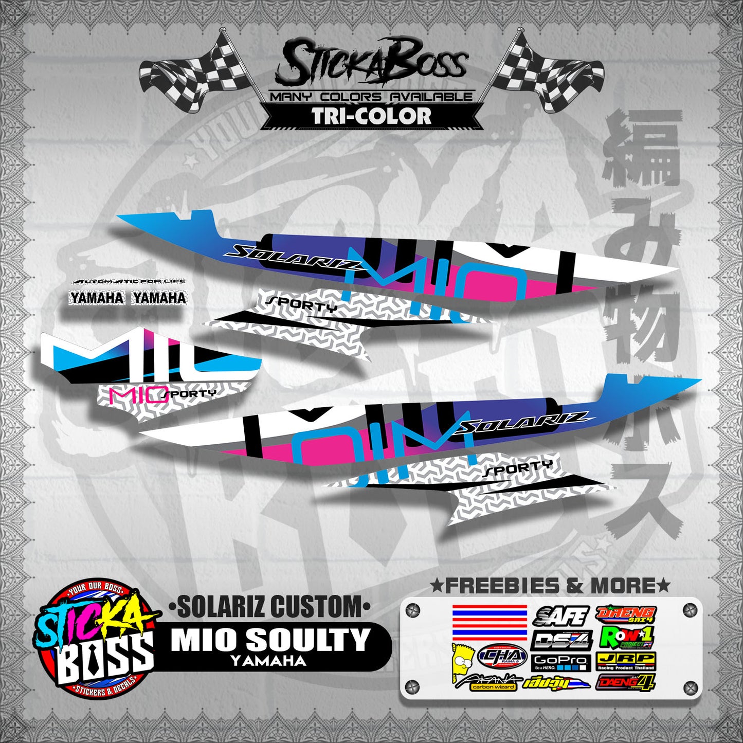 MIO SOULTY DECALS ( SOLARIZ CUSTOM )【WITH FREEBIES】