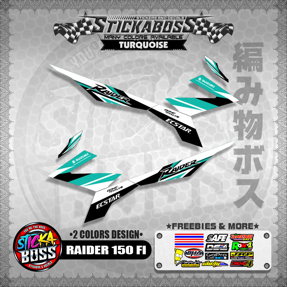 RAIDER 150 FI MALAYSIAN STICKER DECALS ( 2 COLORS DESIGN )【WITH FREEBIES】