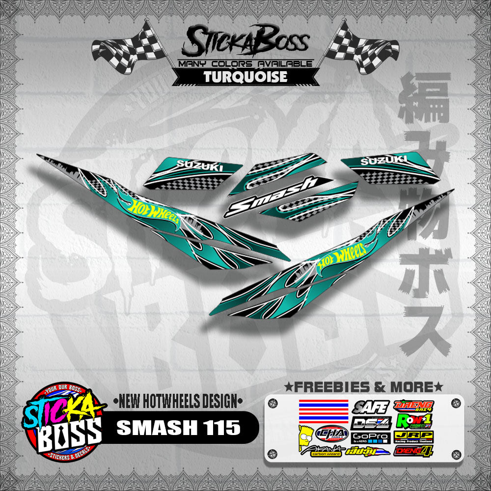 SMASH 115 DECALS ( NEW HOTWHEELS DESIGN )【WITH FREEBIES】