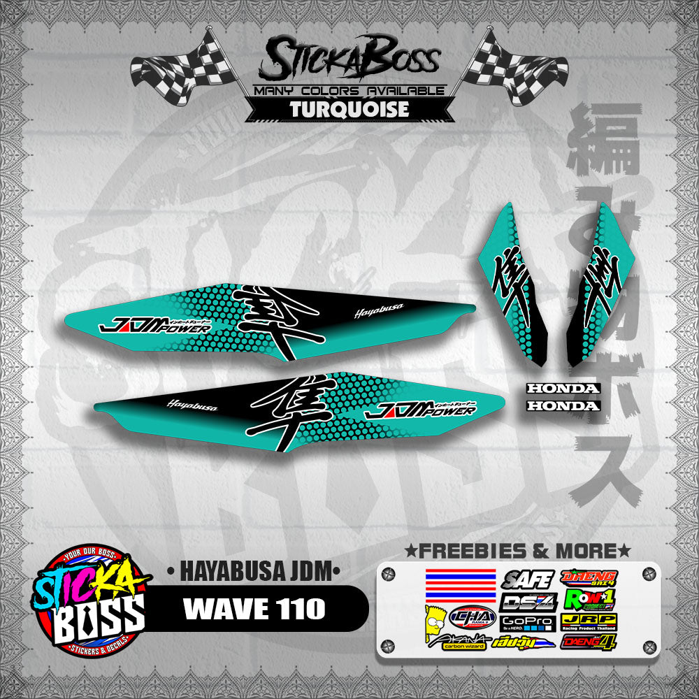 WAVE 110 DECALS ( HAYABUSA JDM)【WITH FREEBIES】