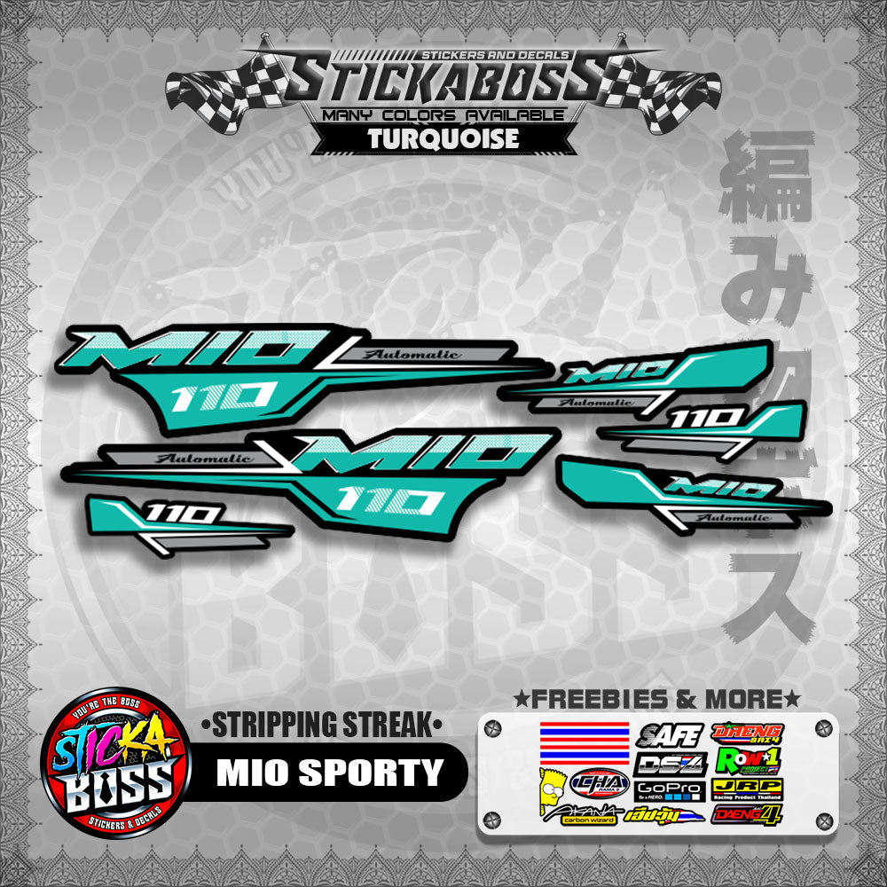MIO SPORTY THAI CONCEPT STICKER DECALS ( STRIPPING STREAK )【WITH FREEBIES】