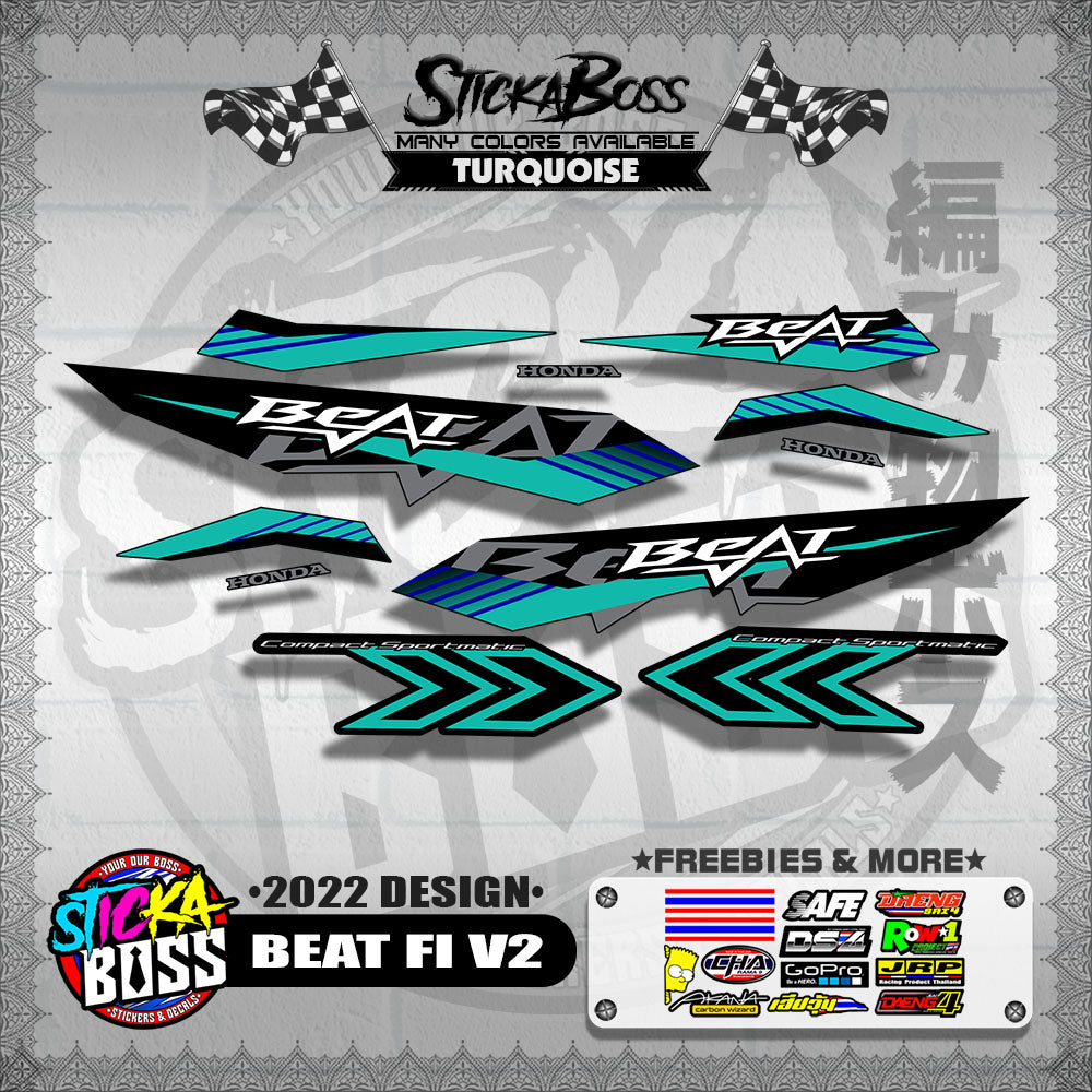 Beat V2 Malaysian Decals ( 2022 Design )【WITH FREEBIES】 Malaysia Concept