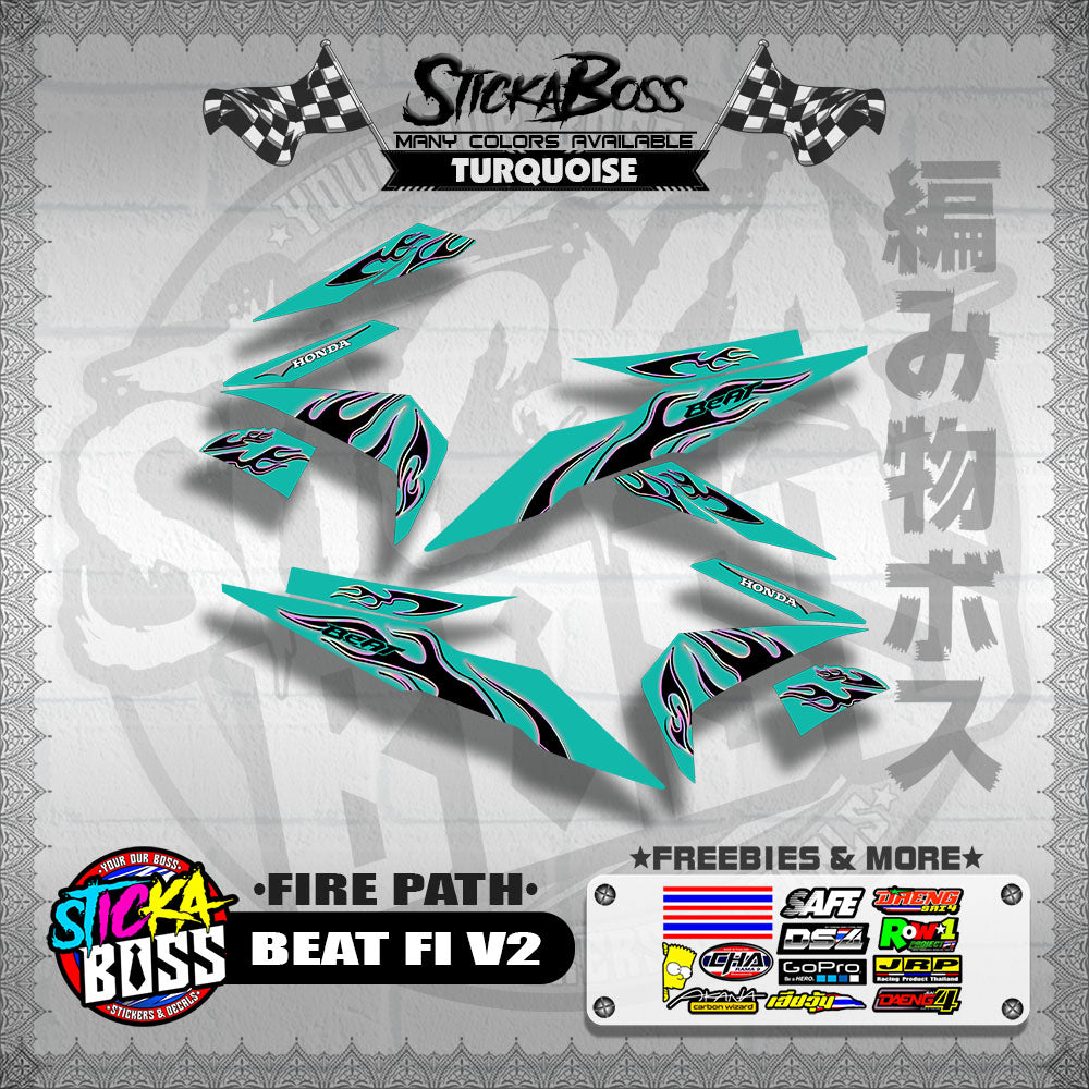 BEAT FI V2 DECALS ( FIRE PATH )【WITH FREEBIES】