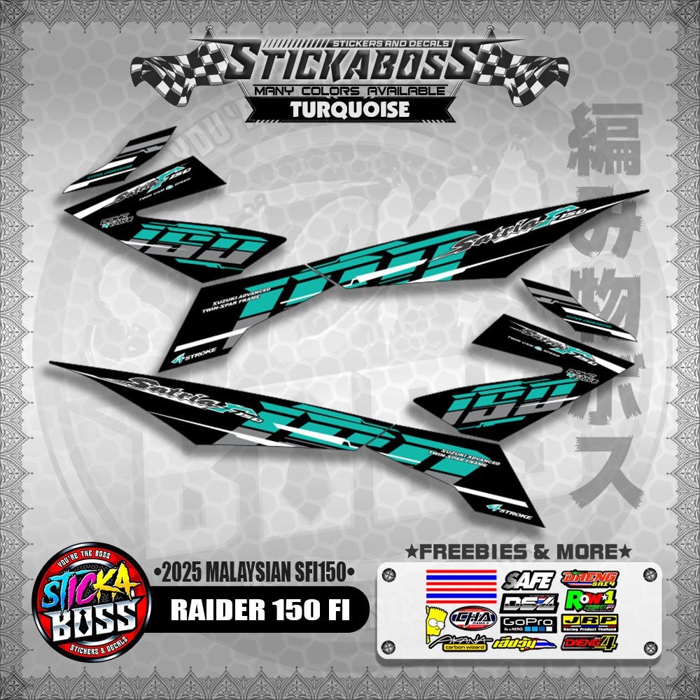RAIDER 150 FI STICKER DECALS ( 2025 MALAYSIAN SFI150 )【WITH FREEBIES】