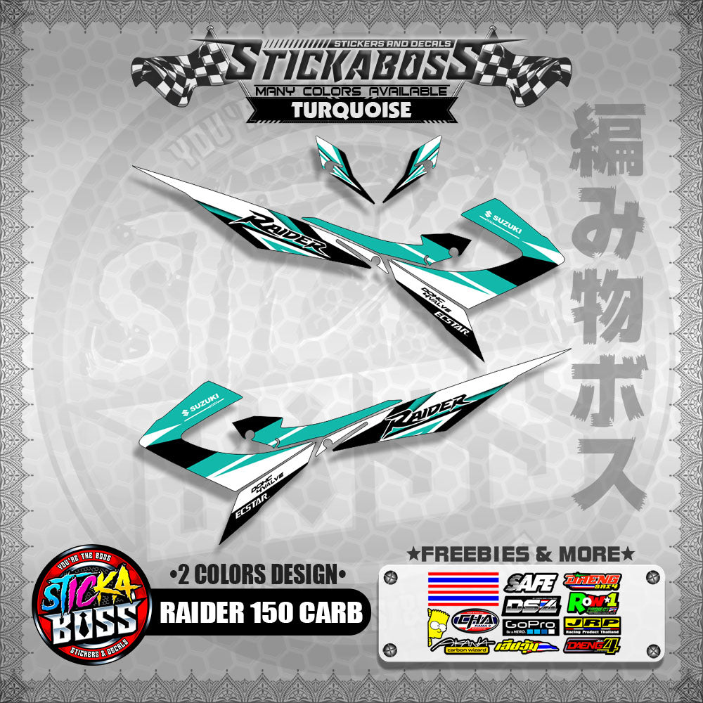 RAIDER 150 CARB MALAYSIAN STICKER DECALS ( 2 COLORS DESIGN )【WITH FREEBIES】