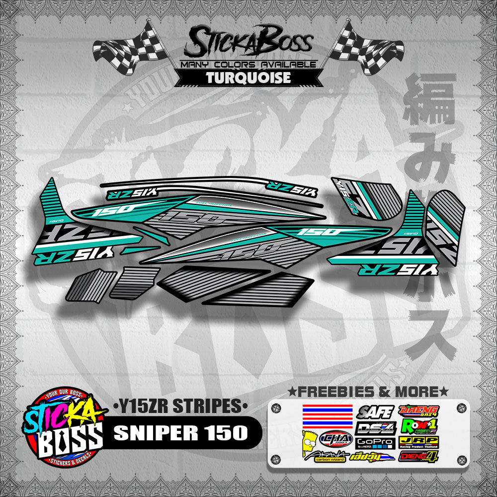 SNIPER 150 DECALS ( Y15ZR STRIPES )【WITH FREEBIES】