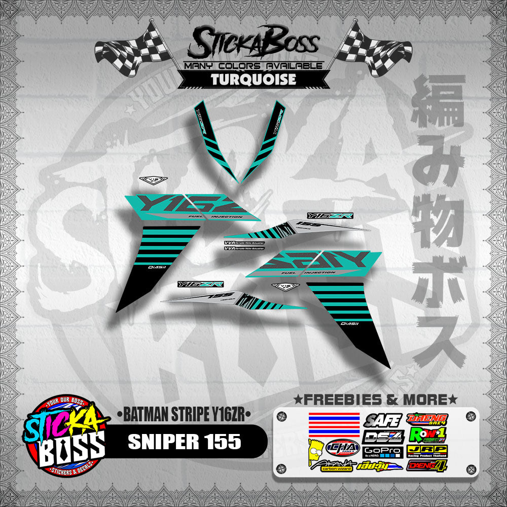 SNIPER 155 DECALS ( BATMAN STRIPE Y16ZR )【WITH FREEBIES】