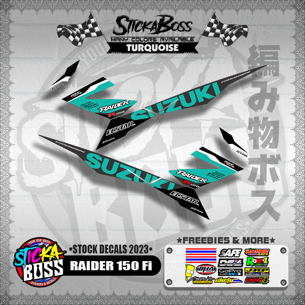 RAIDER 150 Fi ( STOCK DECALS 2023 )【WITH FREEBIES】