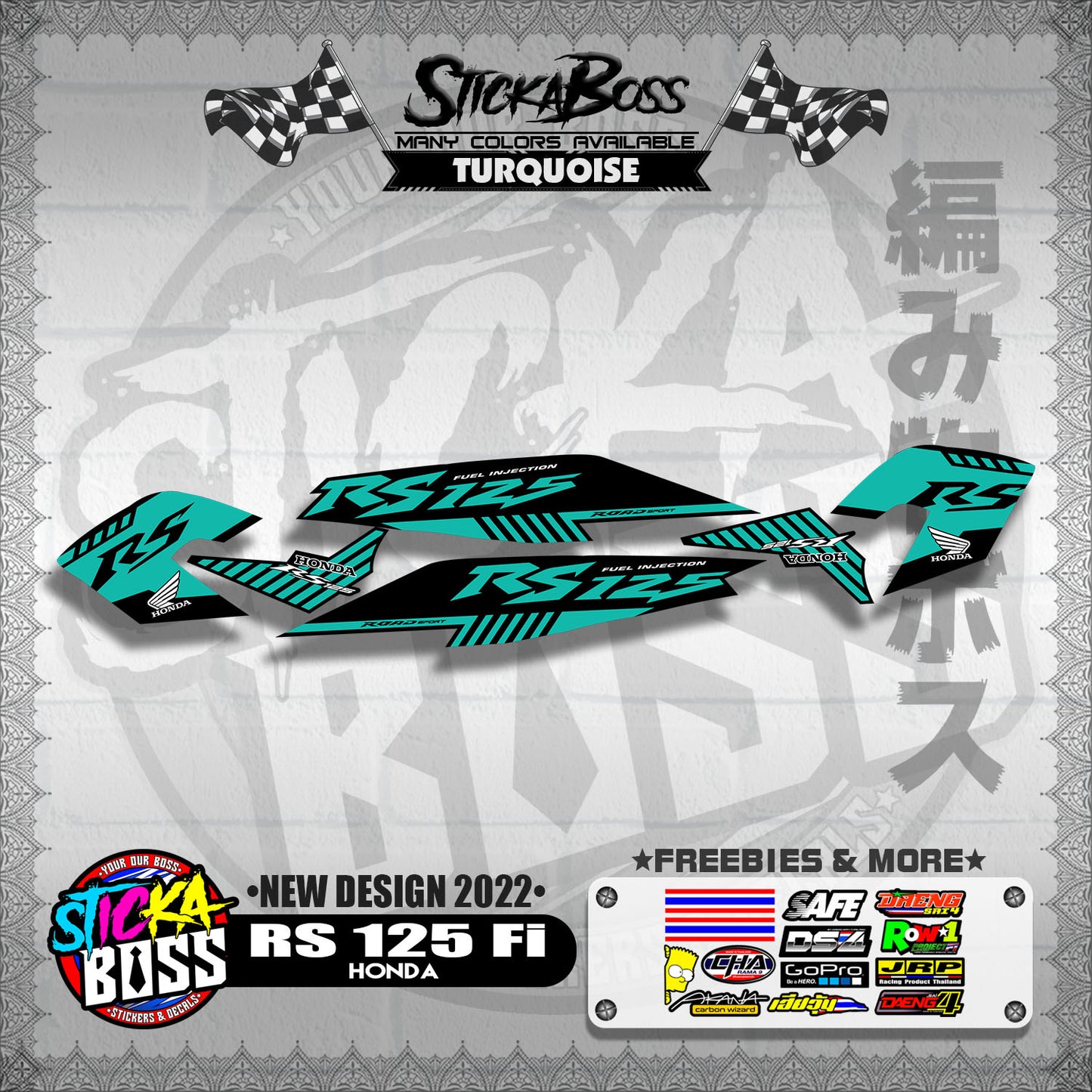 RS 125 Fi DECALS ( NEW DESIGN 2022 )【WITH FREEBIES】