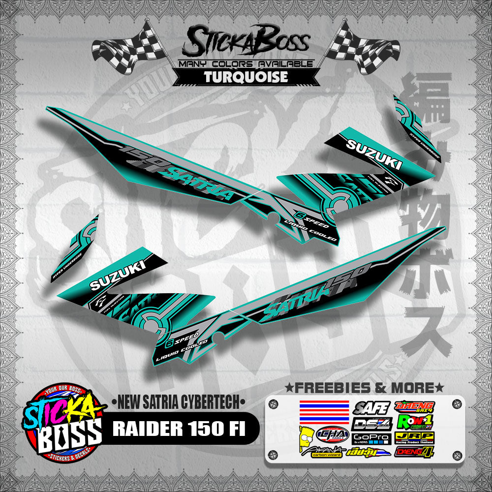RAIDER 150 FI DECALS ( NEW SATRIA CYBERTECH )【WITH FREEBIES】