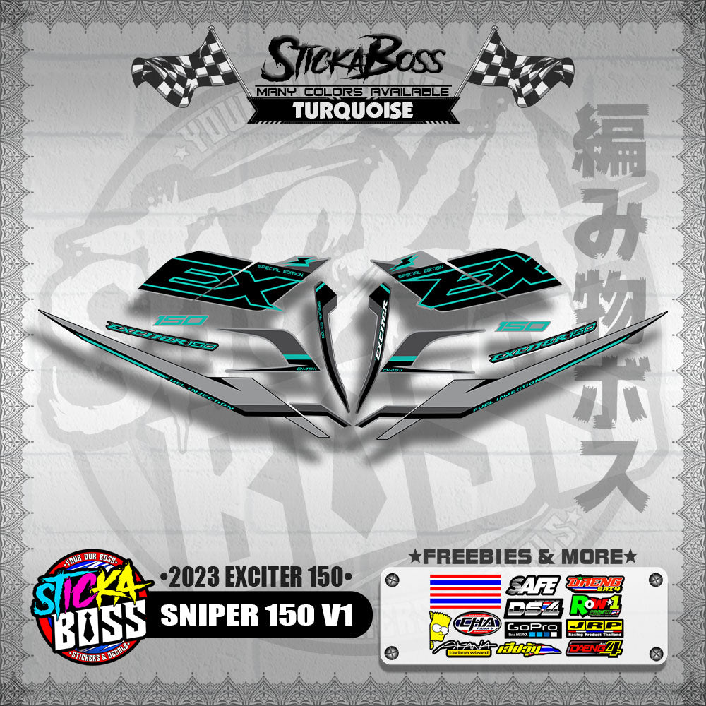 SNIPER 150 V1 VIETNAM DECALS ( 2023 EXCITER 150 )【WITH FREEBIES】