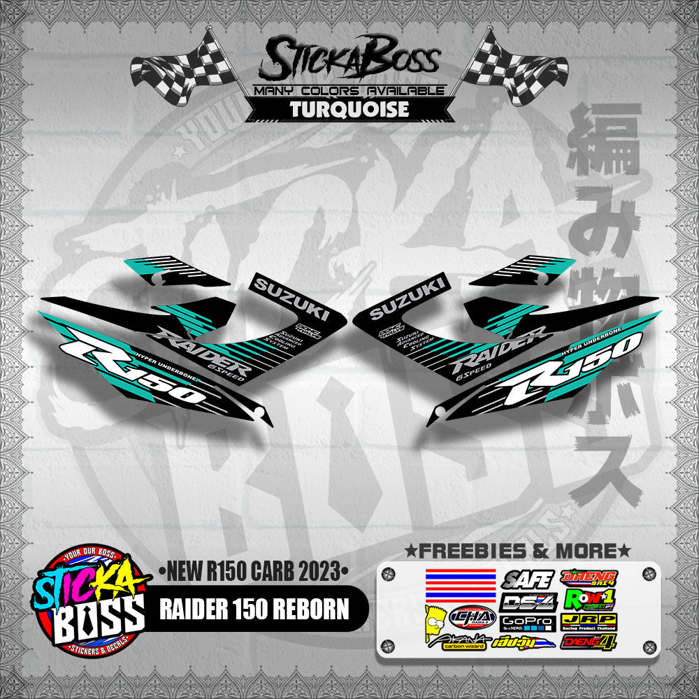 RAIDER 150 REBORN DECALS ( NEW R150 CARB 2023 )【WITH FREEBIES】