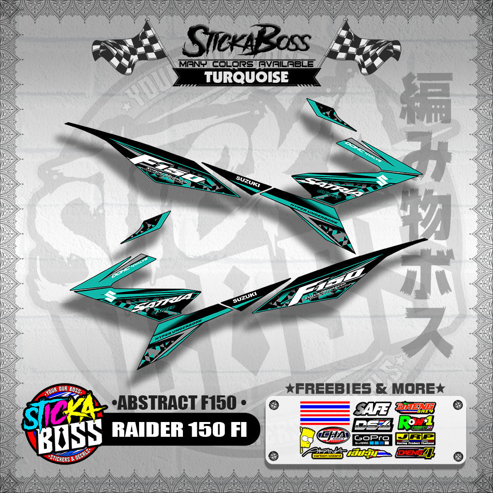 RAIDER 150 FI DECALS ( ABSTRACT F150 )【WITH FREEBIES】